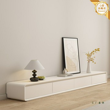 【奶油風客廳】電視櫃茶几組合 電視櫃 茶几 電視櫃組合 客廳傢俱 實木電視櫃 落地式設計 現代簡約風格 環保板材 家用儲物收納