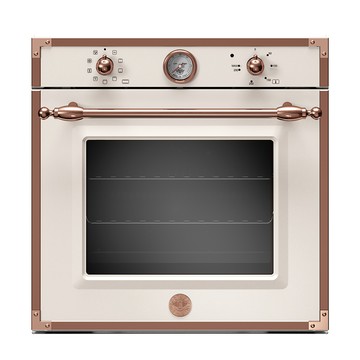 BERTAZZONI 義大利 傳承系列嵌入式電烤箱F609HEREKTAC(220V/60Hz)(象牙白/玫瑰金框)