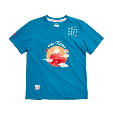 江戶勝｜男裝｜經典櫻花楓葉短袖T恤