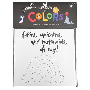 Jaq Jaq Bird 水彩著色補充包  適用年齡：3 歲以上  彩虹  1組  DRAWING & COLORING BOOK INSERTS