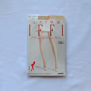 日本進口 GUNZE 郡是 IFFI 親膚舒壓絲襪 FF3700-694-L (Nude Beige)裸膚米色
