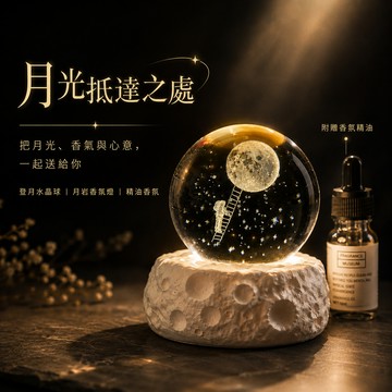 許你一片星河🌕快速出貨【COZY PLUS+】水晶球香薰擴香石小夜燈精油香薰禮盒(附精油) #FRA119 #FRA114質感香氛 擴香 禮物 交換禮 中秋節禮物 情人節禮物  居家裝飾 生日禮物