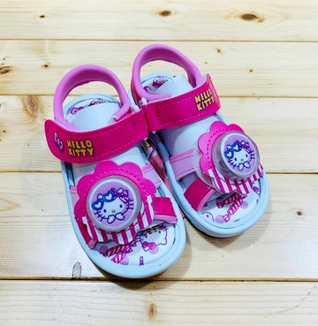 【震撼精品百貨】Hello Kitty 凱蒂貓~台灣製Hello kitty正版兒童亮燈涼鞋-糖果(14~19號)*20341
