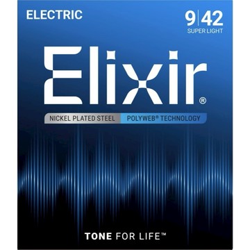 Elixir 電吉他弦 12000 POLYWEB 鍍鎳鋼 09 42 專利覆膜製造 隔絕潮溼 強化剛性【黃石樂器】