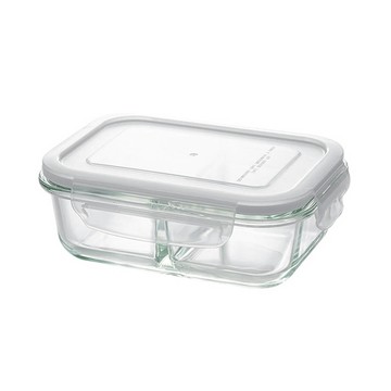 NITORI 分隔耐熱玻璃保存容器 580ml 長方形