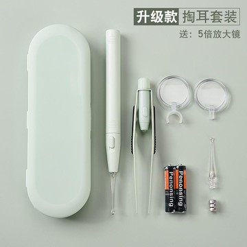 掏耳勺神耳朵器兒童發光耳勺寶寶掏耳屎鑷子工具套裝帶燈可視
