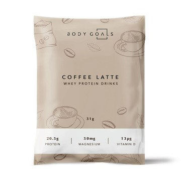 Body Goals 多效乳清蛋白飲-咖啡拿鐵口味 隨手包30入組(31g/包30包/盒)