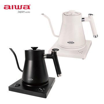 AIWA 愛華 1.0L 鵝頸溫控手沖電茶壼 AA-K21GC白_廠商直送