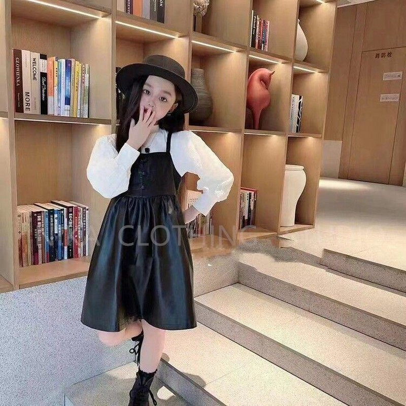 セットアップ 長袖セット トップス サロペットワンピース 女の子 子供 カジュアル レザーワンピース 子供服 キッズ 2点セット 可愛い 通販 LINEポイント最大0.5%GET LINEショッピング ワンピース 子供服 長袖 ワンピース キッズ 女子 上下セット 長袖 春秋 2点セット ワンピース スポーツウェア 可愛い シャツ スカート オールインワン キッズ 子供服 二点セット セットアップ ワンピース