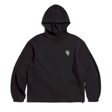 江戶勝｜男裝｜繡字口袋寬版連帽長袖T恤