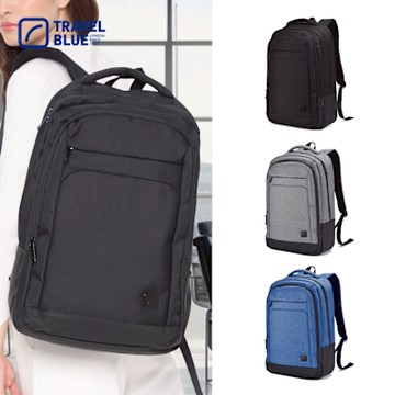 【Travel Blue 藍旅】都會專業款背包-(黑/灰/海軍藍)TB3070