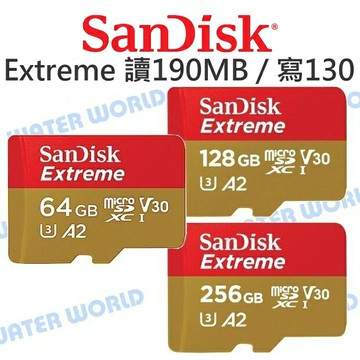 SanDisk Extreme Micro【256G A2 讀190 寫130】記憶卡 公司貨【中壢-水世界】