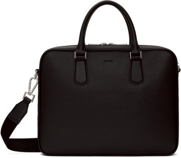 BOSS 黑色 Grained Leather Logo 公文包