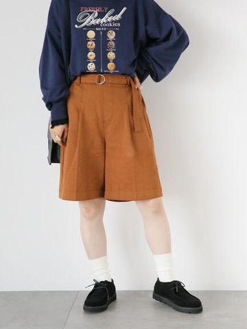 配色縫線設計短褲(FF33L0F0480) - ehka sopo