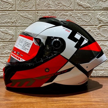 『新兄弟帽店』實體店 ✨西班牙MT HELMET 雷神4 THUNDER 4 SV EXA #黑白紅架構 大押尾 齒排釦