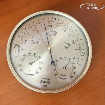 【限時免運】直徑180mm溫溼度計 氣壓表三合一 多功能晴雨表 家庭氣象站氣候客廳
