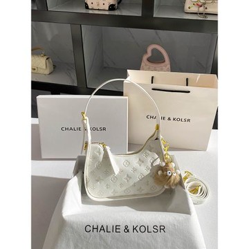 CHALIE&KOLSR小眾設計刺繡腋下包包2025秋冬新款高級感法棍包爆款