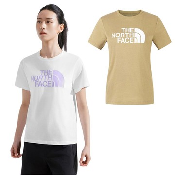 The North Face 女 FLASHDRY 吸濕透氣排汗短袖圓領T恤.休閒套頭衫.運動上衣/標誌性LOGO/8CK9