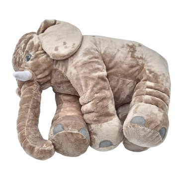 葉子小舖 大象安撫抱枕 柔軟纖維填充 灰色 有毛毯 60cm  1個