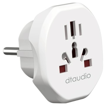 DTAudio 多國轉換插頭 歐規  白色  1個