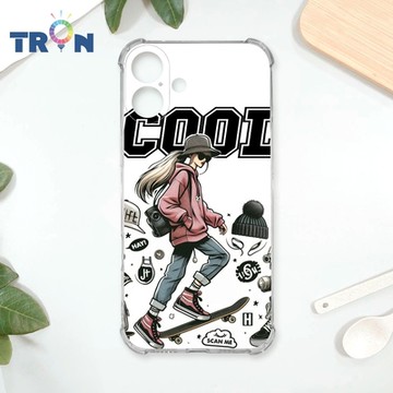 TRON IPhone 16 PLUS 雜誌風潮流女孩 四角防摔 軟殼 手機殼