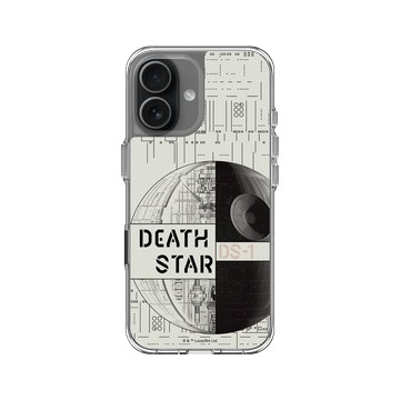 iPhone 17 Clear Case（相機按鈕） 透明 - 迪士尼-星際大戰 Star Wars - 星際大戰 – 死星全幅結構圖