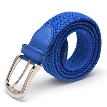 新款高爾夫皮帶男女同款腰帶彈力手工編織皮帶百搭免打孔時尚皮帶