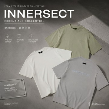 絕版 ! 隔日到 INNERSECT 三生萬物 2024新款 純色簡約 字母LOGO 短T INN24SSTTE047