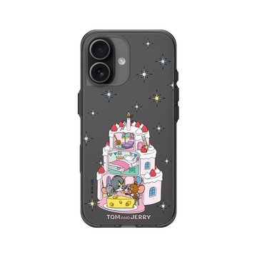 iPhone 17 Clear (相機按鈕) 酷墨灰 - 湯姆貓與傑利鼠 Tom and Jerry - 生日快樂!