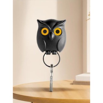 新奇個性簡約隨手小禮品會眨眼創意貓頭鷹孔雀造型云朵強磁鑰匙掛