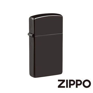 ZIPPO 窄版黑炫冰(素面)防風打火機 美國設計 官方正版 禮物 送禮 刻字 客製化 終身保固 28123