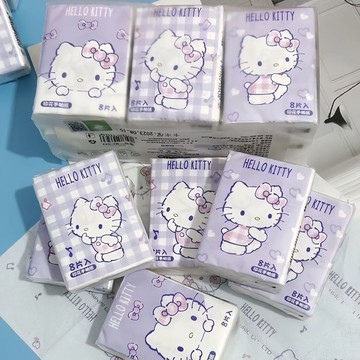 森格✨三麗鷗正版kitty印花手帕紙凱蒂貓帕恰狗餐巾紙巾便攜小包面巾紙