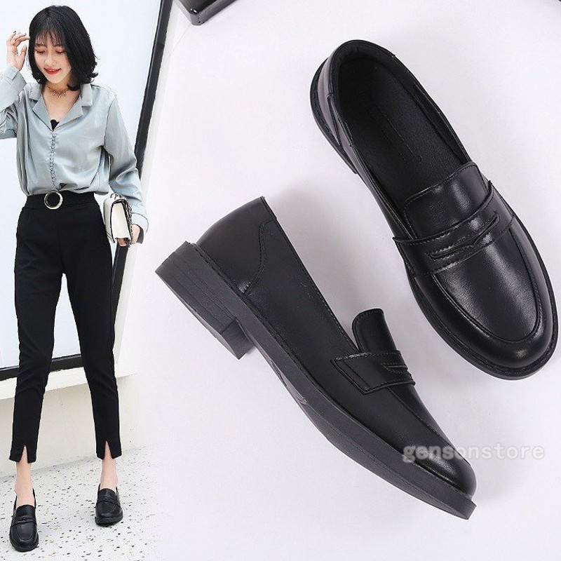 ローファー パンプス エナメル レディース 革靴 太ヒール 黒 オックスフォード おじ靴 マニッシュシューズ 通勤 通学 フォーマル ローヒール フラットシューズ 通販 Lineポイント最大0 5 Get Lineショッピング