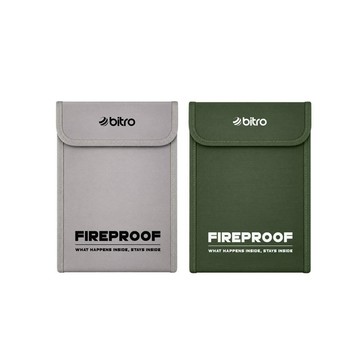 行動電源 防火袋/阻燃袋 bitro 雙層防火阻燃收納袋 耐高溫 防水防塵 現金收納包 行動電源鋰電池收納