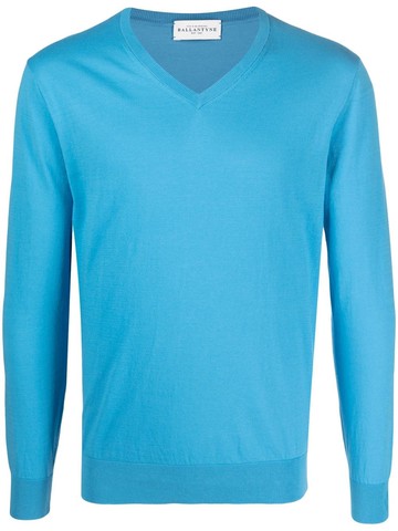 Ballantyne - V-neck cotton sweater - men - Cotton - 52 - Blue
