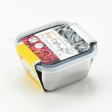 日本製 YOSHIKAWA 吉川 不鏽鋼方型附蓋保鮮盒 520ml 便當盒 醃製小菜＊容容選物＊