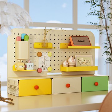 【台灣公司 可打統編】桌面置物架辦公室洞洞板家用學習書桌收納架子定制桌面配件免打孔 h8157