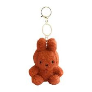 [MIFFY] 坐姿奶油絨毛娃娃鑰匙圈, 棕色, 1個, 12cm