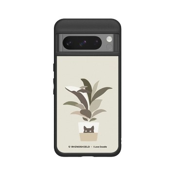 Pixel 8 Pro SolidSuit 黑 - ilovedoodle (Lim Heng Swee) - Cat and Plant - 鯨魚在哪裏