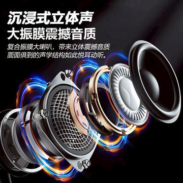 新款耳機掛脖式超長待機入耳降噪運動可插卡蘋果安卓通用