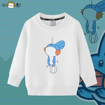 水躍魚神奇寶貝動漫精靈寶可夢聯名圓領衛衣男女兒童裝學生款長袖