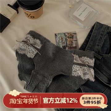 2026新款甜美雙邊蝴蝶結少女內褲女純棉襠可愛純欲風女士三角褲