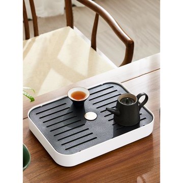 日式茶盤家用小型輕奢簡約辦公室茶具杯簡易干泡臺儲水式瀝水托盤