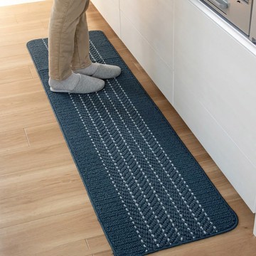 日本OKA 日本製防滑廚房地墊/可機洗不起毛/腳踏墊 45x180cm - 棕色