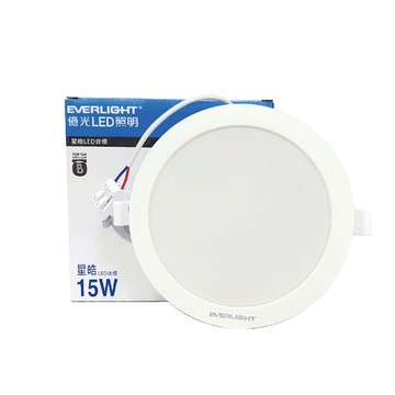 EVERLIGHT (4入)  LED 星皓 15W 4000K 自然光 全電壓 15cm 崁燈 _ EV430165