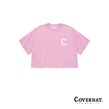 [COVERNAT]  女式 C LOGO 短袖T恤（粉色） [G8]