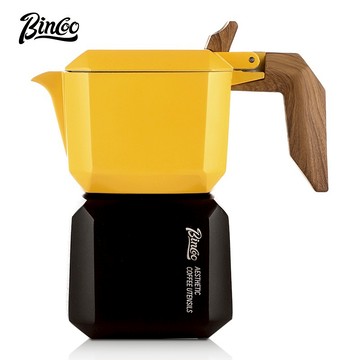 BINCOO 小魔方雙閥摩卡壺 方形咖啡壺 萃取濃縮意式咖啡器具 適宜家用戶外旅行 2人份