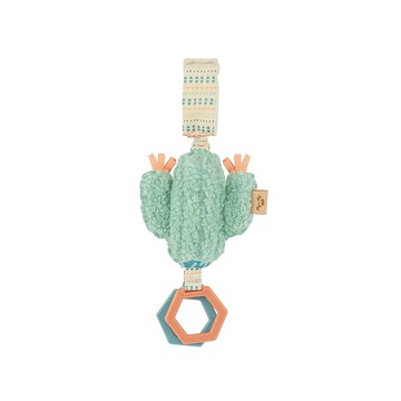 Itzy Ritzy 迷你搖鈴玩偶  多肉仙人掌，內置響紙，刺激寶寶感官，附彈力繩和鈴鐺，推車/嬰兒床吊掛玩具  1個