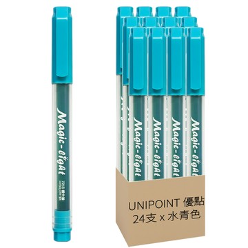UNIPOINT 優點 螢光筆 721S  水青  24支