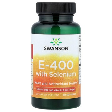 Swanson Vitamins, 含硒 E-400，90 粒軟膠囊